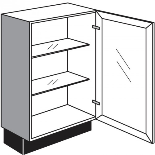 Vitrinen-Unterschrank mit 1 Rahmenglastür