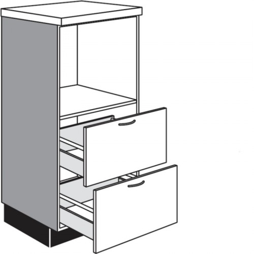 Highboard für Einbaugeräte mit 2 Auszüge