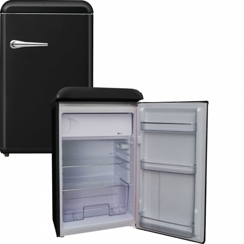 Vintage Kühlschrank mit Gefrierfach schwarz