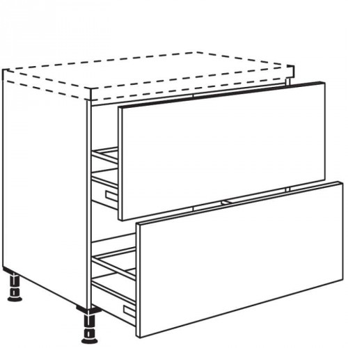 Auszugschrank mit 2 Auszügen