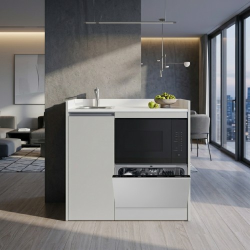 modulLINE ML 110 MSP Miniküche mit Mikrowelle und Geschirrspüler modulLINE ML 110 MSP Miniküche mit Mikrowelle und Geschirrspüler