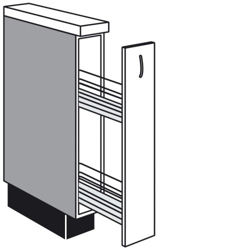 Auszugsschrank mit 1 Auszug und 2 Körbe