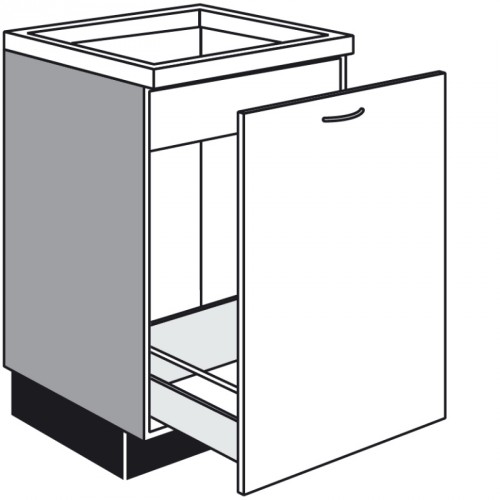 Spülen Unterschrank mit 1 Auszug und 1 feste Innenblende