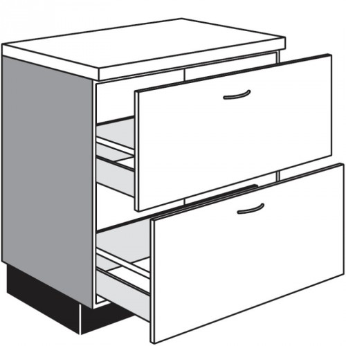 Unterschrank mit 2 Auszügen