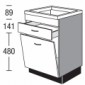 Unterschrank für Geschirrspüler mit 1 Schublade [2/20]