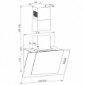 Wandhaube kopffrei 60 und 80 cm Glas schwarz [3/5]