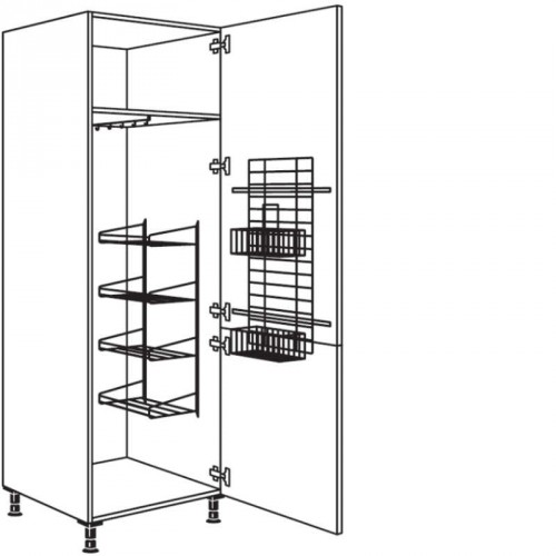 Besen-/Geräteschrank mit 1 verlaschte Tür