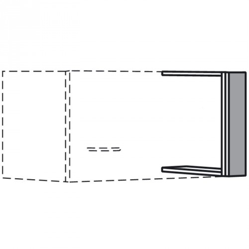 Blende für Hängeschränke mit 291 mm Höhe in Korpusfarbe