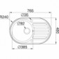 Edelstahl Spülbecken oval ohne Hahnloch [2/2]