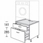 Modulschrank für hochgebaute Waschmaschine/Trockner [2/15]