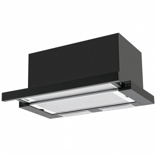 Flachschirmhaube 60 cm schwarz matt