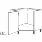 Spülen-Eckschrank diagonal mit 1 durchgehender Tür 450/600 mm Breite wählbar [2/12]