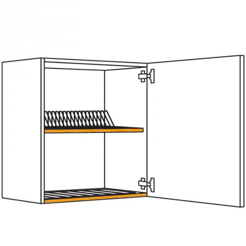 Wandschrank mit Abtropfgitter