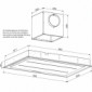 Deckenhaube Deckenlüfter Tiefschwarz matt 90x60 cm [3/5]
