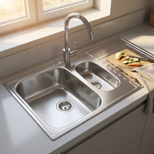 Hochwertige K&uuml;chensp&uuml;le mit Restebecken Centurio L1,5