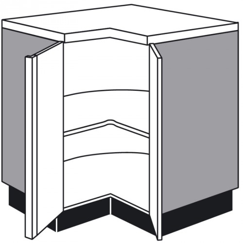 Eck-Unterschrank mit 2 Drehtüren