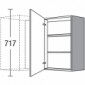 Eck-Hängeschrank mit 1 Drehtür [2/14]