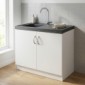 Singlek&uuml;che ohne K&uuml;hlschrank 100 cm dekorf&auml;hig [5/12]