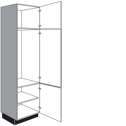 Seitenschrank für Einbaugeräte mit 2 Drehtüren und 1 Geräte-Drehtür