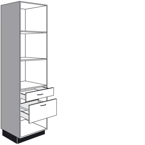 Seitenschrank mit 1 Auszug und 1 Schubkasten