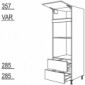 Hochschrank für Geräte-Umbauten, Backofen und Dampfgarer 590, 450 mm Nische [2/9]