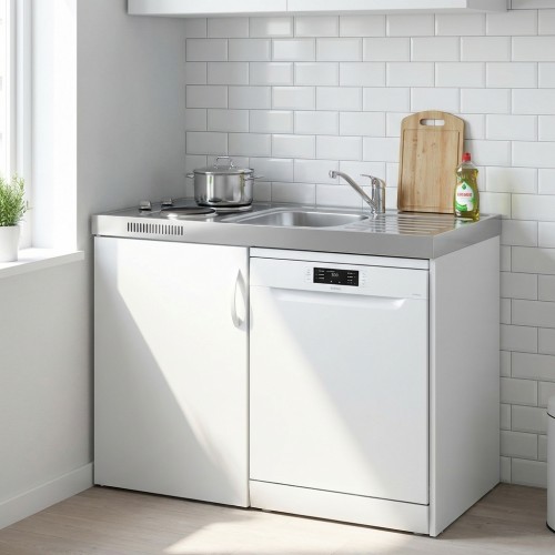 Singlek&uuml;che Minik&uuml;che mit 45 cm Geschirrsp&uuml;lmaschine F