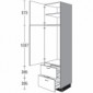 Hochschrank für Einbaugeräte mit 1 Drehtür und 2 Auszüge [2/21]