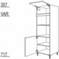 Hochschrank für Geräte-Umbauten, Mikrowelle und Dampfgarer [2/9]