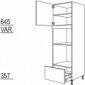 Hochschrank für Geräte-Umbauten, Backofen und Dampfgarer 590, 450 mm Nische [2/9]