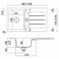 Keramikspüle LineUP 1F Einzelbecken mit kleiner Abtropffläche [5/6]