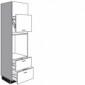 Seitenschrank für Einbaugeräte mit 1 Lifttür, 1 Drehtür und 2 Auszüge [1/21]