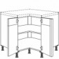 Eckschrank mit 2 verstiftete Türen [1/12]