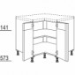 Eckschrank mit 2 verstiftete Türen [2/12]