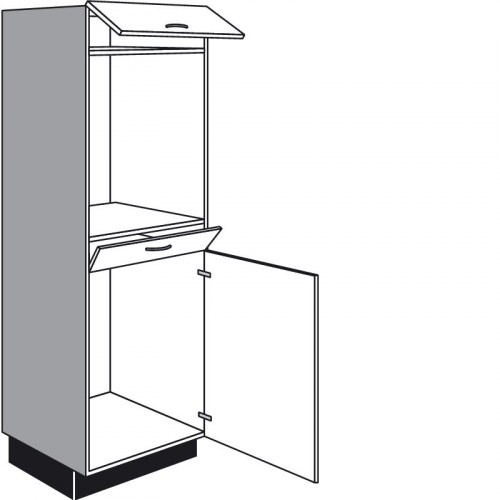 Highboard Geräteumbauschrank mit 1 Geräte-Drehtür 2 Klappen