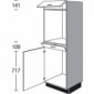 Highboard Geräteumbauschrank mit 1 Geräte-Drehtür 2 Klappen [2/17]