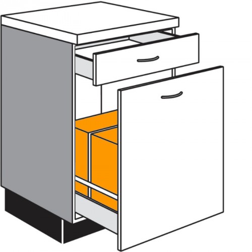 Unterschrank mit Wertstofftrennsystem