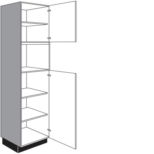 Seitenschrank für Einbaugeräte mit 2 Drehtüren und 3 verstellbare Fachböden