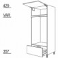 Hochschrank Geräte-Umbau Doppel-Backöfen 1298 mm Nische [2/9]