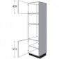 Seitenschrank für Einbaugeräte mit 2 Drehtüren und 1 verstellbarer Fachboden [2/21]