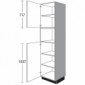 Hochschrank für Einbaugeräte mit 2 Drehtüren und 3 verstellbare Fachböden [2/21]