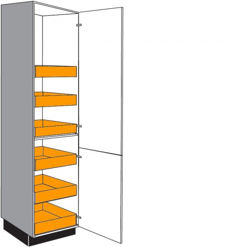 Seitenschrank für Vorräte mit 2 Drehtüren