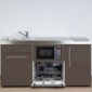 Büroküche mit Mikrowelle, Geschirrspüler 170 cm breit [6/21]