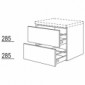 Waschtischschrank BWASA 60-29 mit 1 Schubkasten und 1 Auszug [7/7]