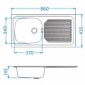 Einbauspüle Basic 60 Edelstahl mit Abtropffläche [3/4]