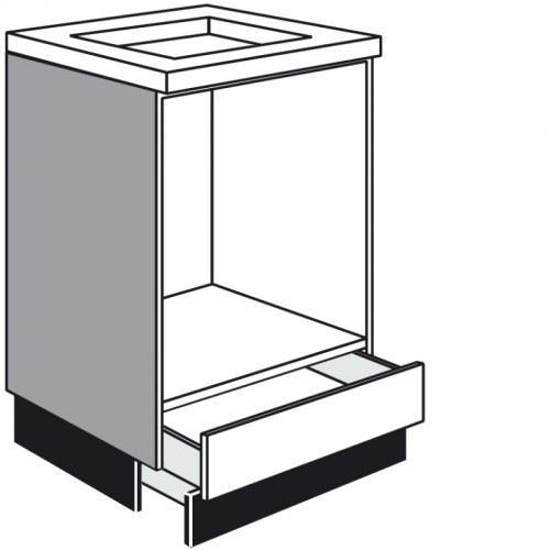 Unterschrank für Einbauherde mit 1 Sockelwanne