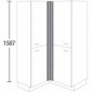 Eckblende für Highboard für Ecke 650 x 650 mm [2/24]