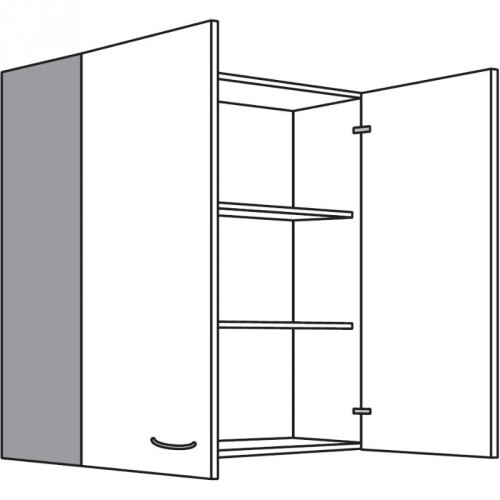 Hängeschrank mit 2 Drehtüren