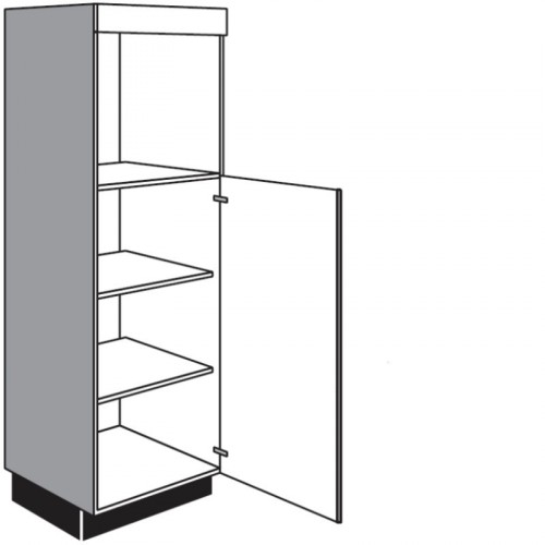 Geräteumbauschrank mit 1 Drehtür und 2 verstellbare Fachböden