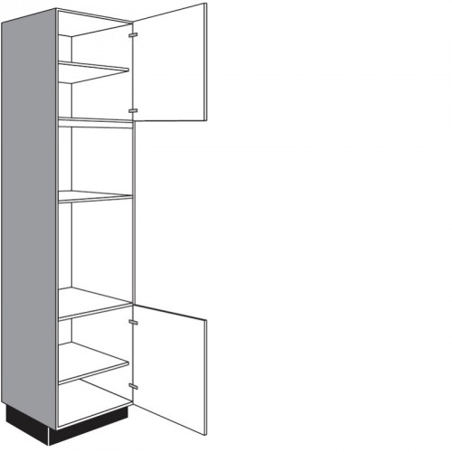 Hochschrank für Einbaugeräte mit 2 Drehtüren und 2 verstellbare Fachböden