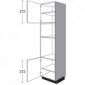 Hochschrank für Einbaugeräte mit 2 Drehtüren und 2 verstellbare Fachböden [2/21]